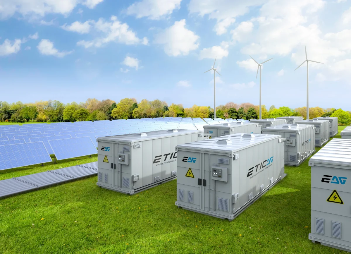 Battery Energy Storage Power Farm with Solar and Wind using safety standards like UL 9540 and NFPA 855
